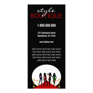Publicitaire Modèle de carte rack personnalisée Fashion Designe