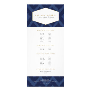 Publicitaire Motif Ikat dans la carte rack Blue Designer