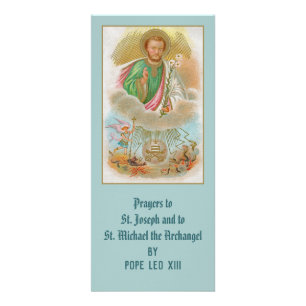 Publicitaire Saint-Joseph d'une carte de pèlerinage avec prière