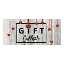 Valentines Day Modern Rustic Wood Hearts Carte Cad