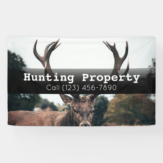 Publicité Chasse Propriété Entreprise Bannière d'e (Horizontal)