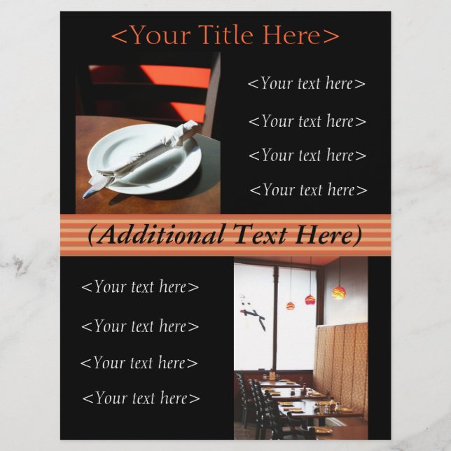 Publicité personnalisée pour le restaurant / Flyer (Devant)