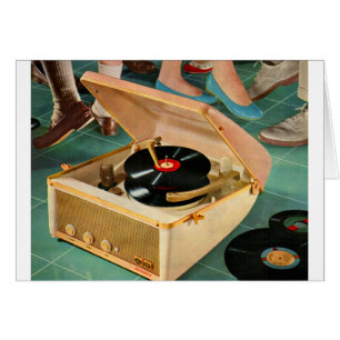 publicité portative de tourne-disque des années