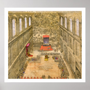 Publikums-Kapelle in Vatikan (Farbstich) Poster