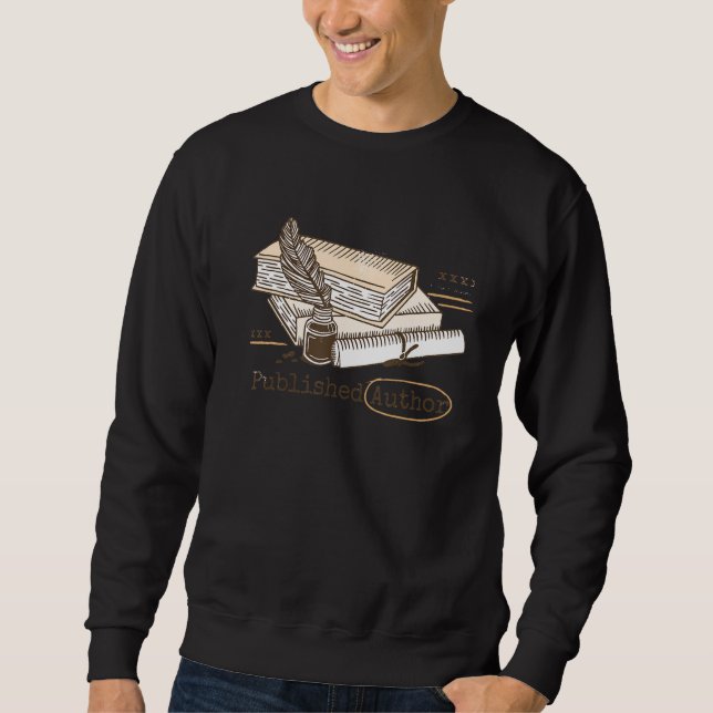 PUBLISHED AUTHOR Ink Feather Books Write Writer Wr Sweatshirt (Vorderseite)