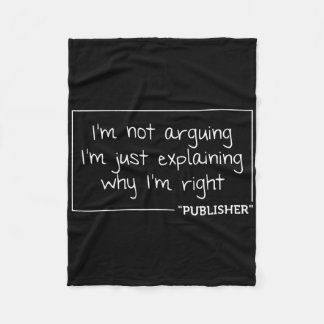Publisher Gift Funny Job Titel Beruf Geburtstag Fleecedecke