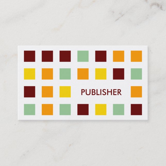 PUBLISHER (Mod-Quadrate) Visitenkarte (Vorderseite)