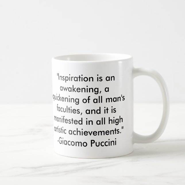 Puccini Zitat Kaffeetasse (Rechts)