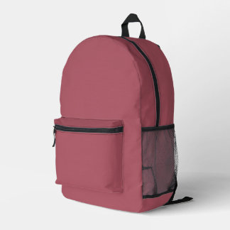 Puce Color Backpack  Bedruckter Rucksack