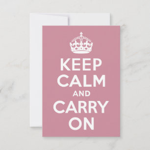Puce Keep Calm and Carry On