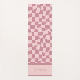 Puce Pink Checked Yogamatte
