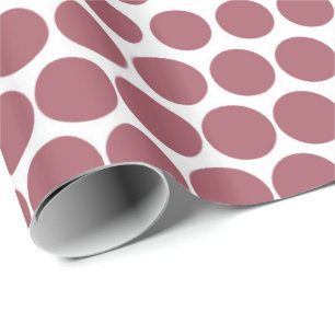 Puce Polka Dot Modern White Geschenkpapier