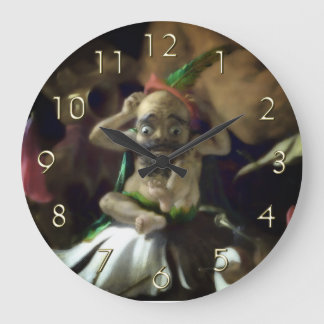 Puck and Fairies (Detail) Große Wanduhr
