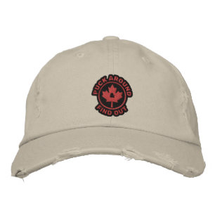 Puck Around & Find Canadian Maple Leaf Embroid Bestickte Baseballkappe