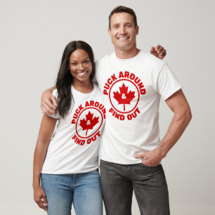 Puck Around & Finden Sie das kanadische Ahornleaf T-Shirt