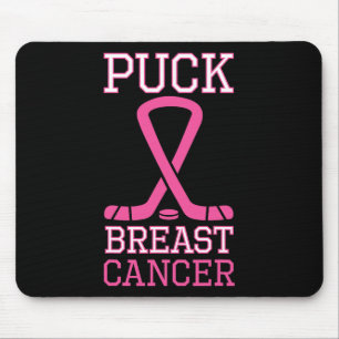 Puck Brustkrebs Pink Ribbon Eishockey Krebs D Mousepad