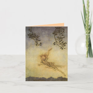Puck, eine Elfe Notizkarte Arthur Rackham Karte