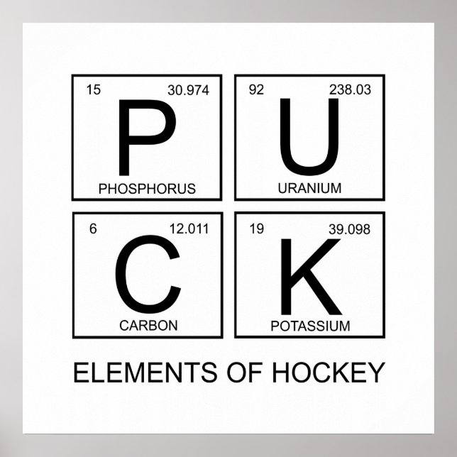 PUCK-Elemente des regelmäßigen Hockeytisches Poster (Vorne)