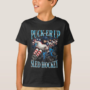 Puck-er Up Sled Hockey Frauen- und Mädchenmannscha T-Shirt