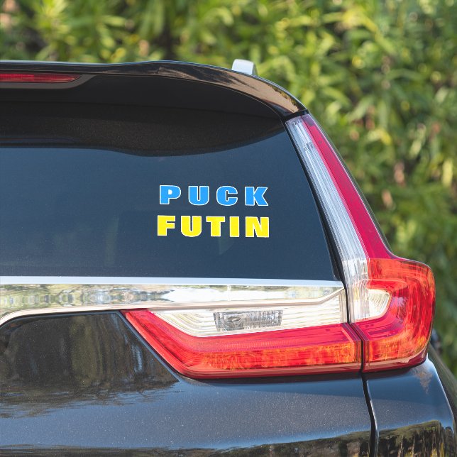 Puck Futin Aufkleber ukrainische Flagge Unterstütz (Auto Seite)
