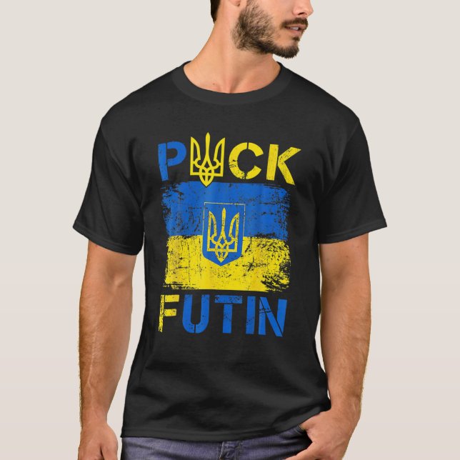 Puck Futin Meme ich mit Ukraine Lov T-Shirt (Vorderseite)