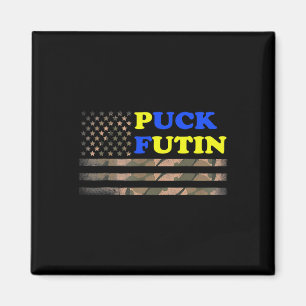 Puck Futin Stand Ich mit Ukraine Amerika Flagge Magnet