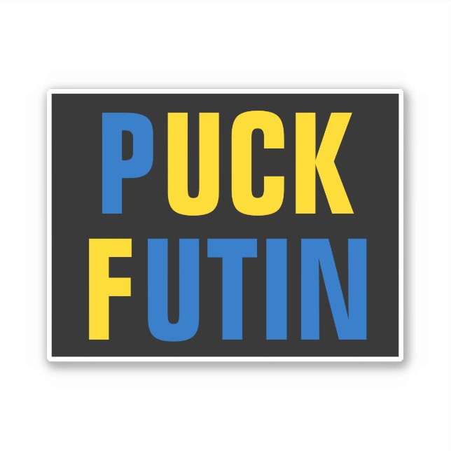 Puck Futin Ukraine Unterstützung der Ukraine Aufkleber (Vorderseite)