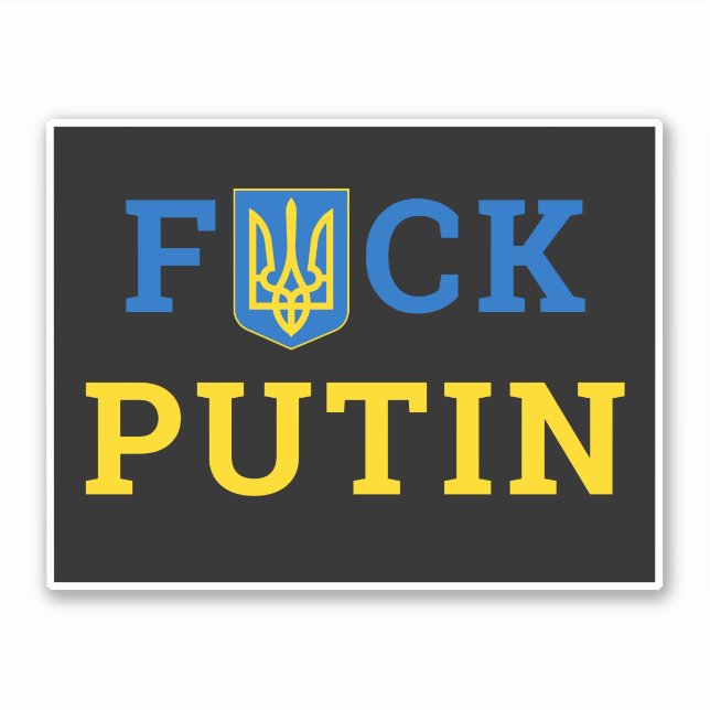 Puck Futin Ukraine Unterstützung der Ukraine Aufkleber (Vorderseite)