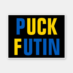 Puck Futin Ukraine Unterstützung Ukrainisch Aufkleber