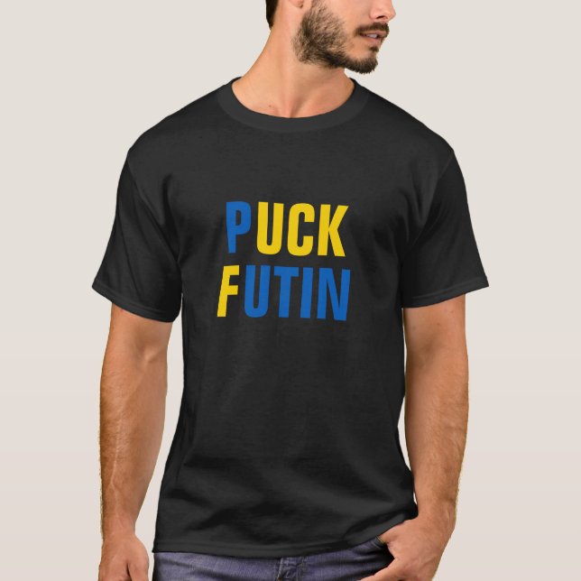 Puck Futin Ukraine Unterstützung Ukrainischer Menn T-Shirt (Vorderseite)
