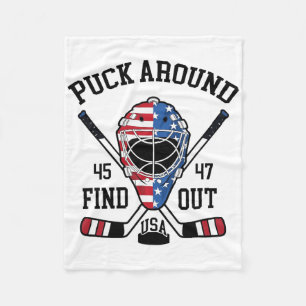 Puck herumalbern und herausfinden lustiges Hockey Fleecedecke
