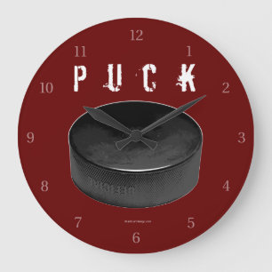 PUCK (Hockey) Große Wanduhr