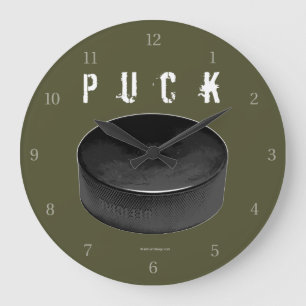PUCK (Hockey) Große Wanduhr