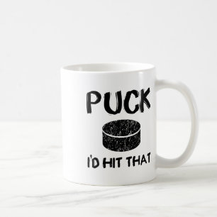Puck - I#39;d traf auf diesen lustigen Hockey Kaffeetasse