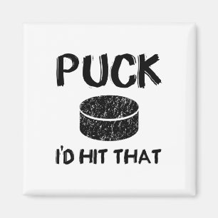 Puck - I#39;d traf auf diesen lustigen Hockey Magnet