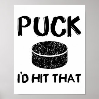 Puck - I#39;d traf auf diesen lustigen Hockey Poster