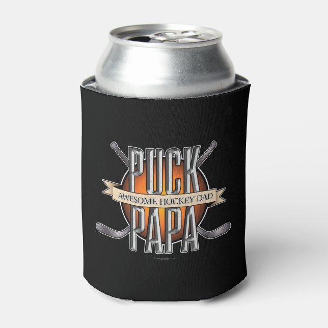 Puck Papa (Hockey-Vater) Dosenkühler (Kanne Vorderseite)
