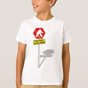 Puck Stops Here, Kids Hockey Goalie T - Shirt