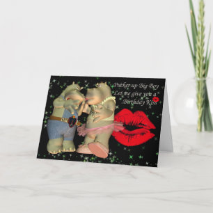 Pucker up Big Boy Geburtstag Hippo Karte