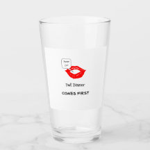 "Pucker Up Dinner First" Shootglas