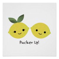 Pucker up Niedlich Kawaii Lemons