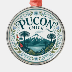 Pucón Chile Ornament Aus Metall