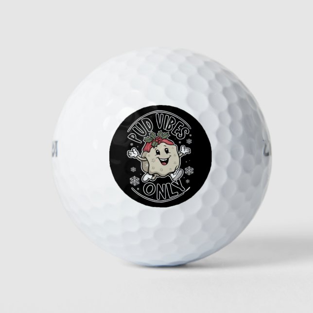 Pud Vibes Nur lustige Weihnachten Golfball (Vorderseite)
