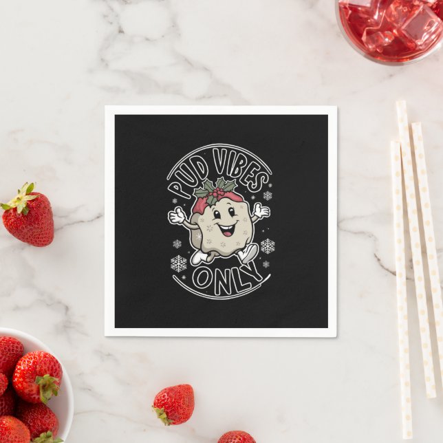 Pud Vibes Nur lustige Weihnachten Serviette (Beispiel)