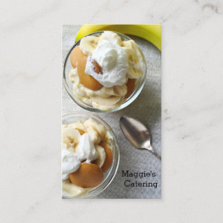 Puddings aus Bananen und Keksen Visitenkarte