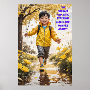 Puddles und Regen Poster