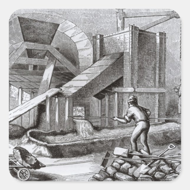 Puddling Eisen Quadratischer Aufkleber (Vorderseite)