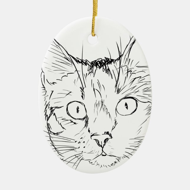 Puddy Cat Keramik Ornament (Vorne)