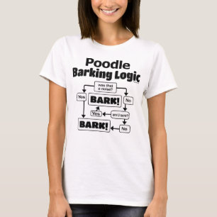 Pudel-Abstreifenlogik T-Shirt