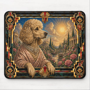 Pudel, Art Deco Hund Mousepad